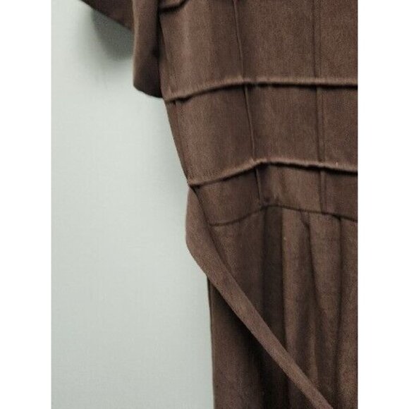 VTG 90's  MHM Melissa Harper Maxi Dress Woman's Sz 12 Brown Minimalist NOS - Picture 5 of 8